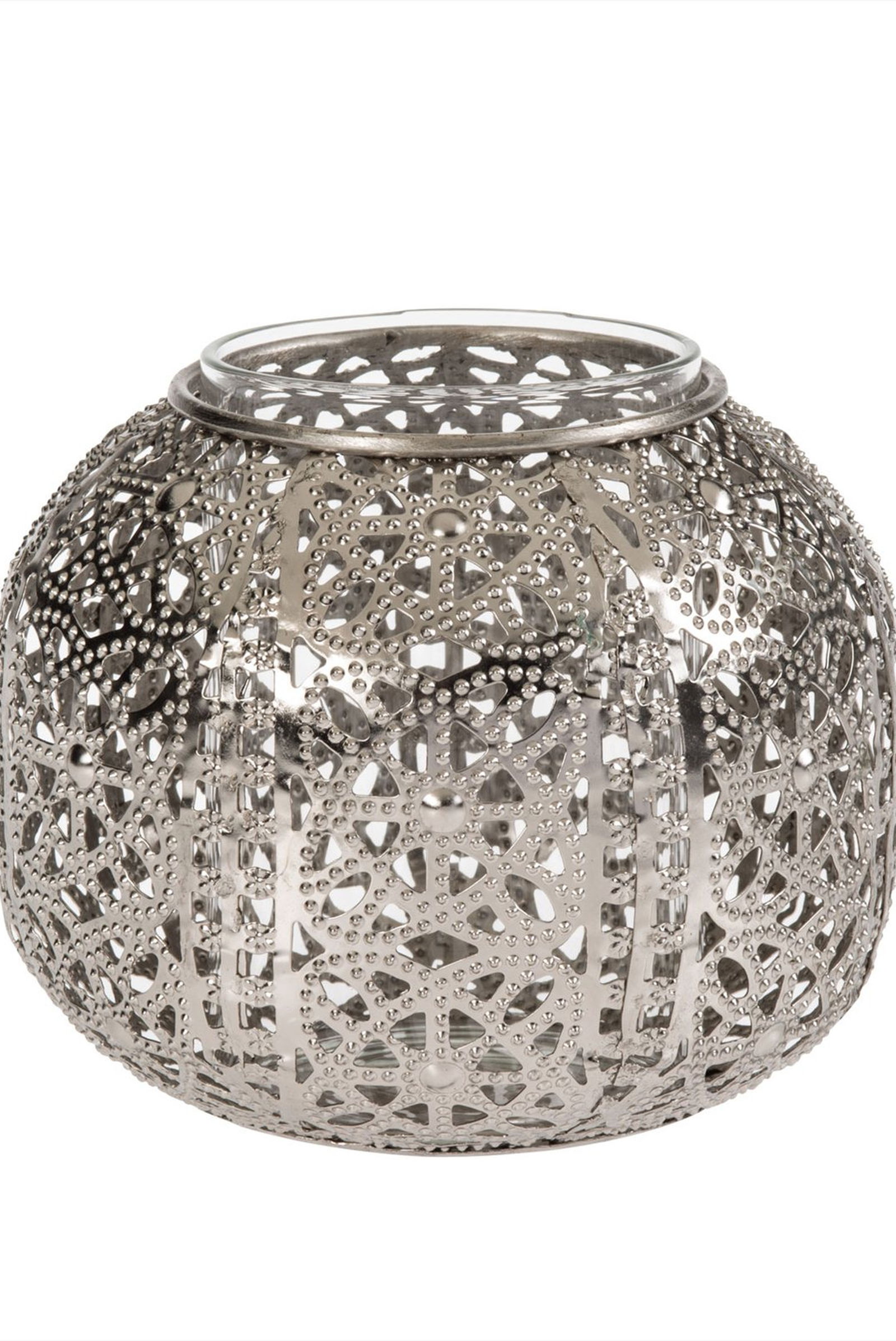 Ajur Metal Tealight Mumluk S Silver