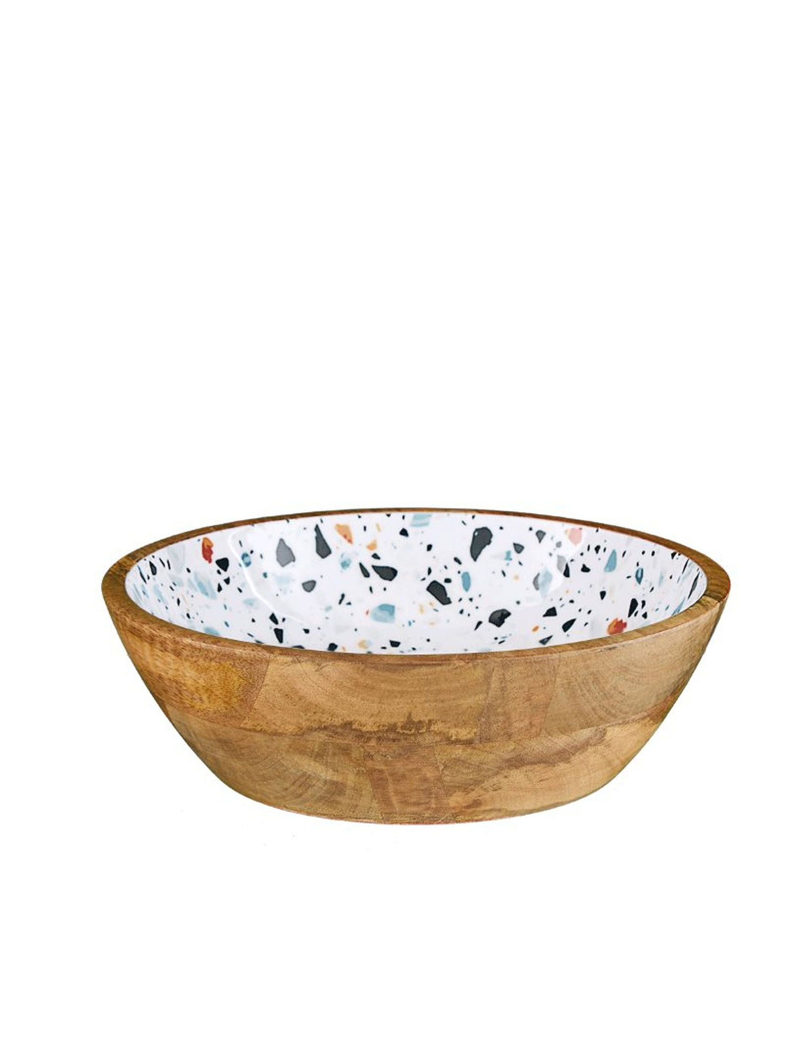 Terrazzo Ahşap Dekoratif Kase M