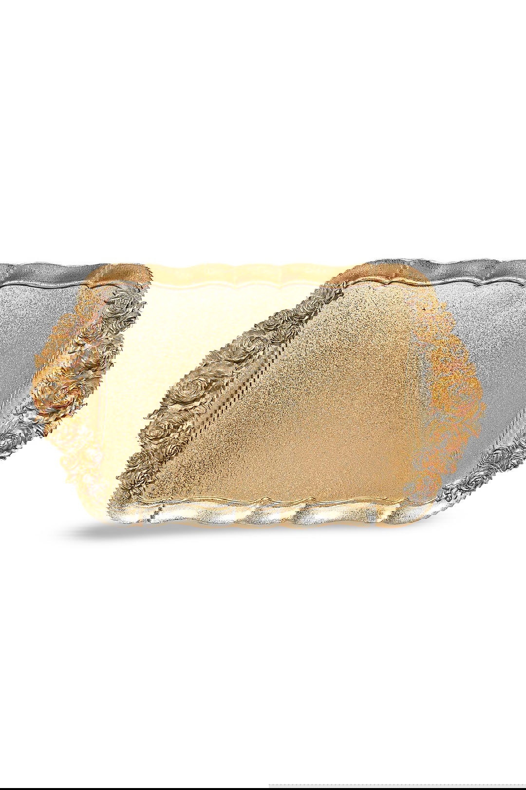 Gold Gül Dekoratif Tepsi