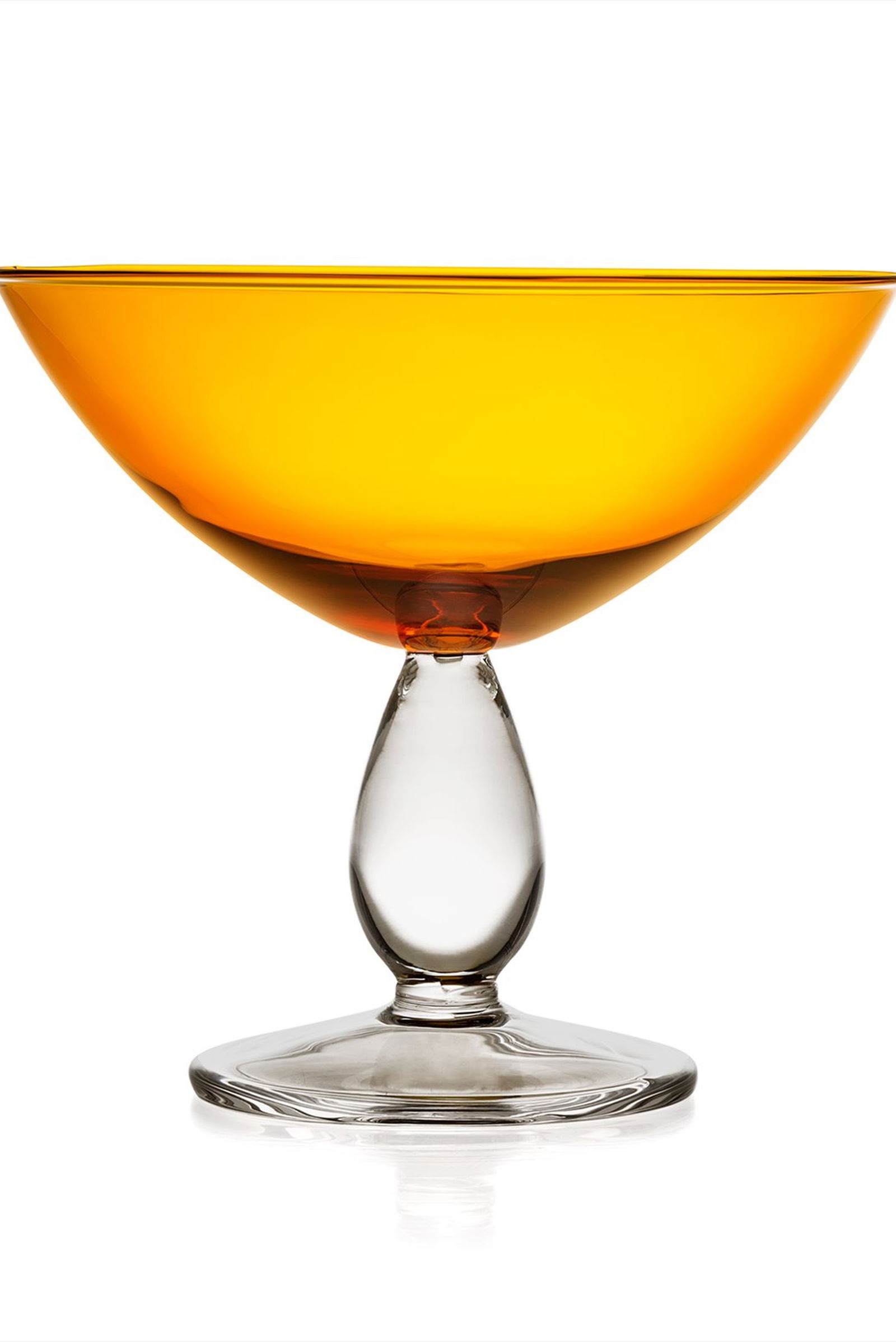 Ayaklı Servis Tabağı 25 cm Amber
