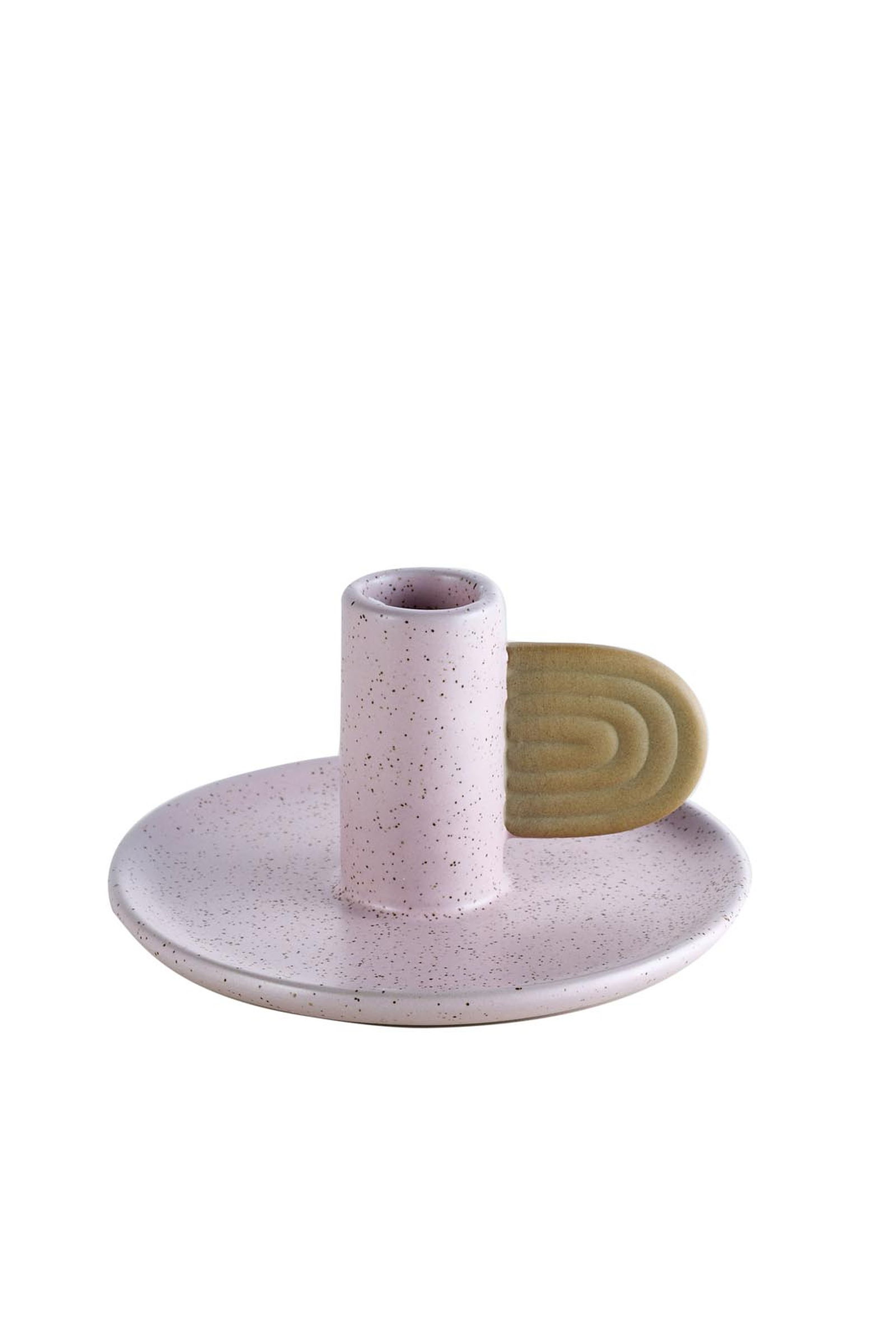 Minimal 1 Seramik Şamdan Mumluk Pembe