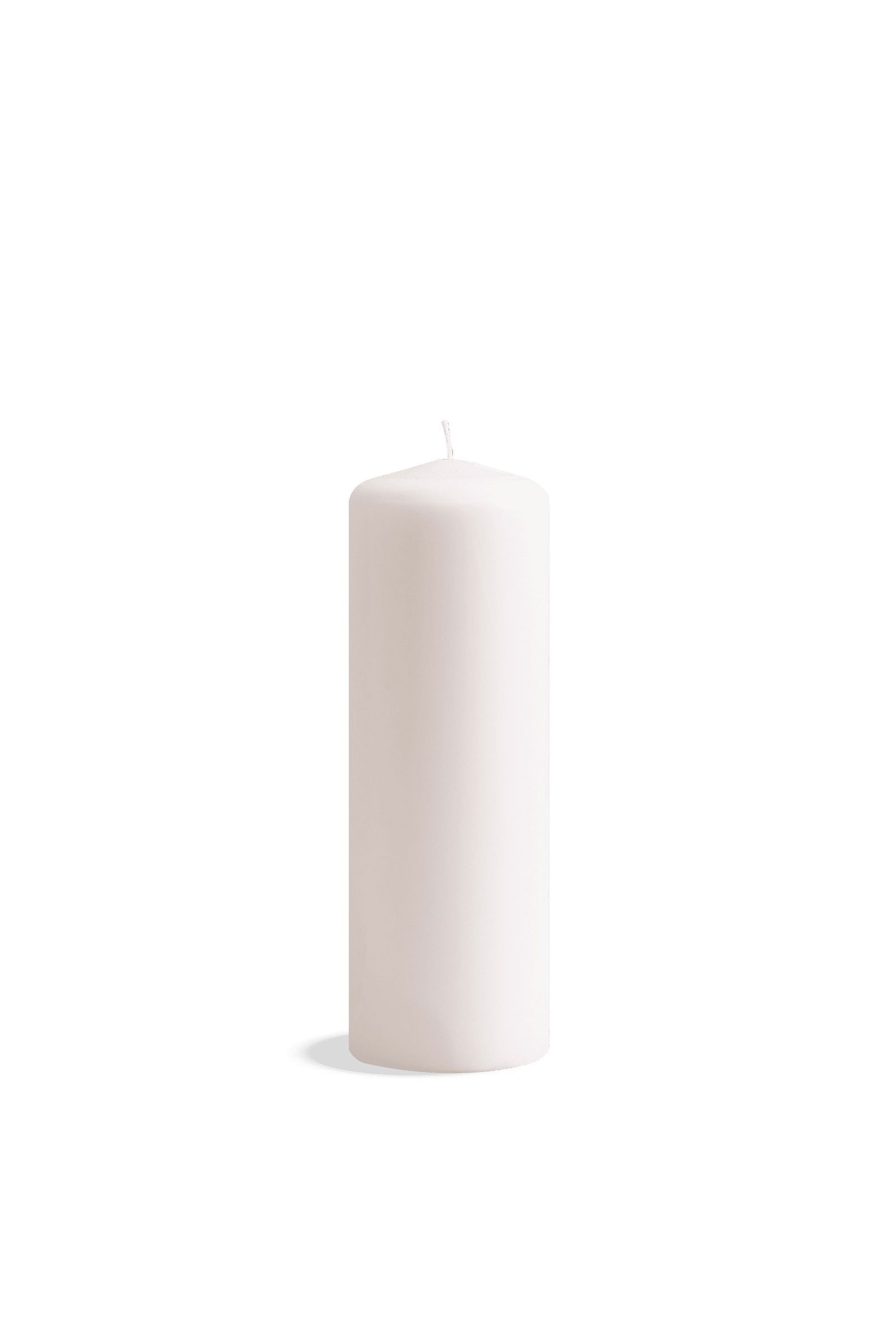Beyaz Silindir Mum 20 cm