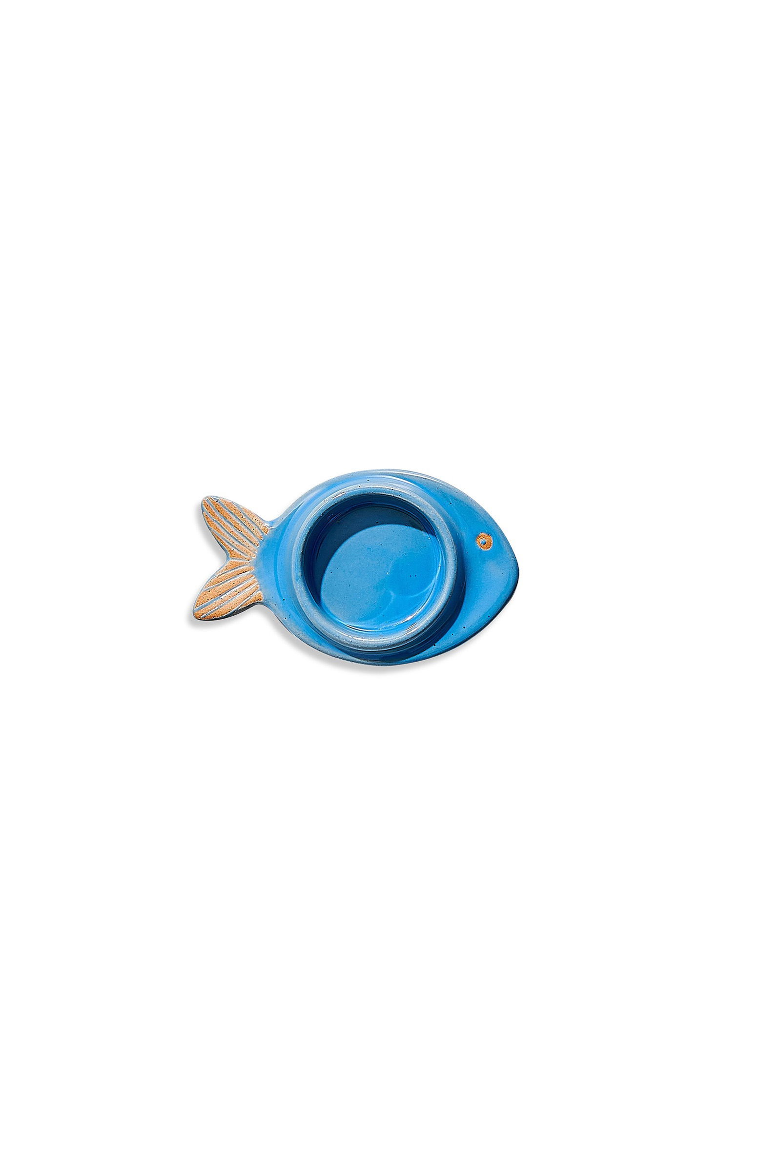 Balık Seramik Tealight Mumluk Turkuaz
