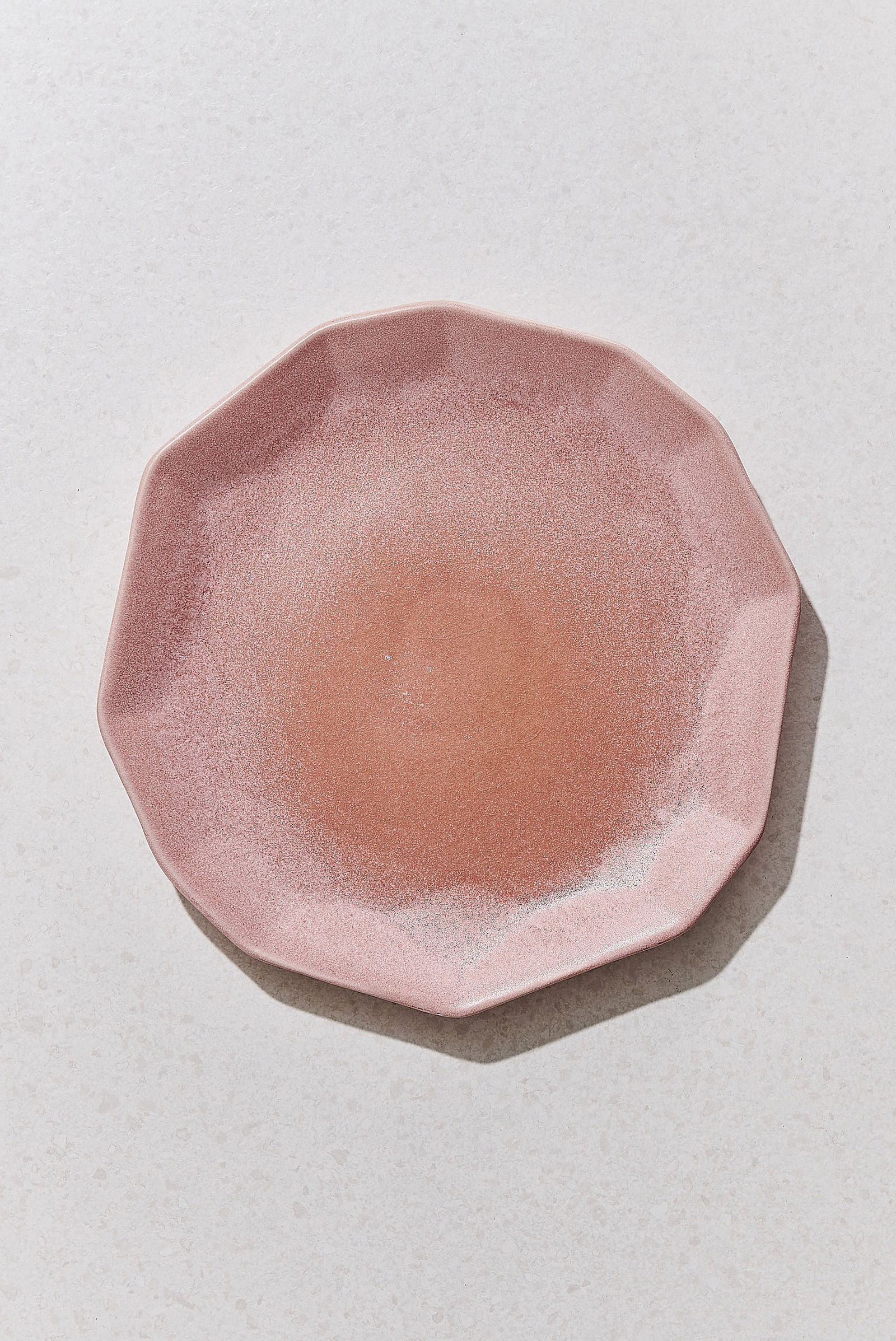 Origami Seramik Yemek Tabağı Pembe