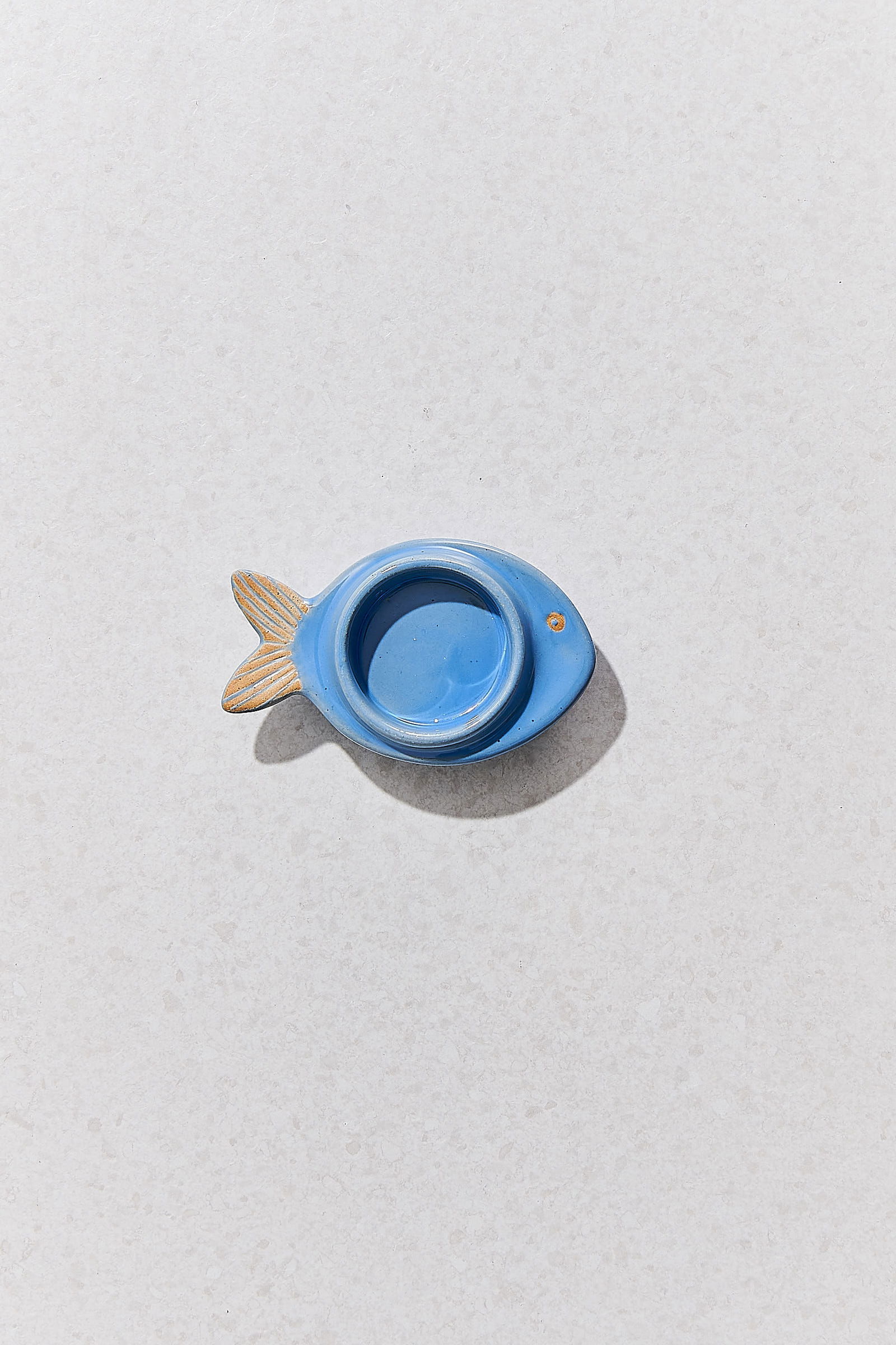 Balık Seramik Tealight Mumluk Turkuaz