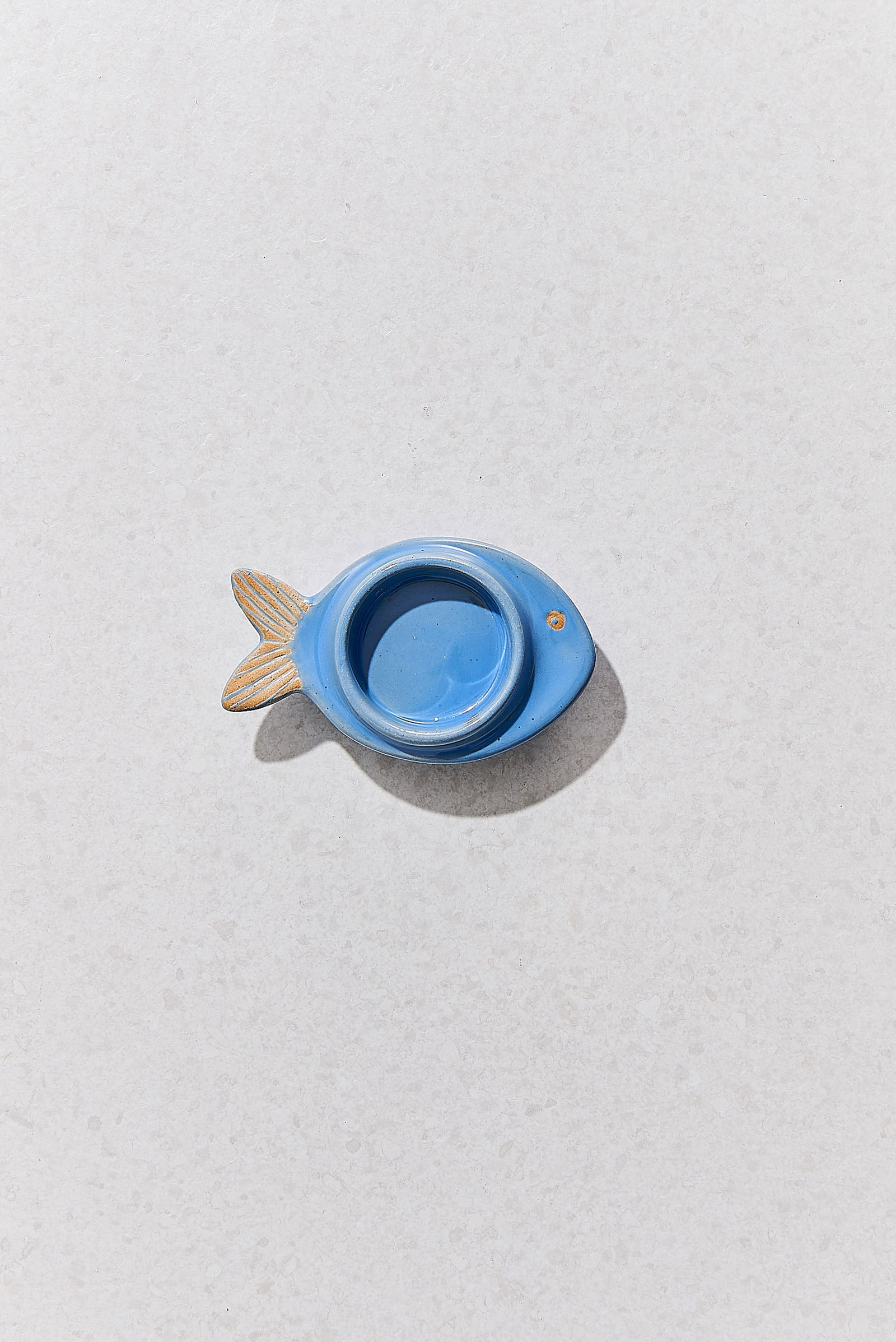 Balık Seramik Tealight Mumluk Turkuaz