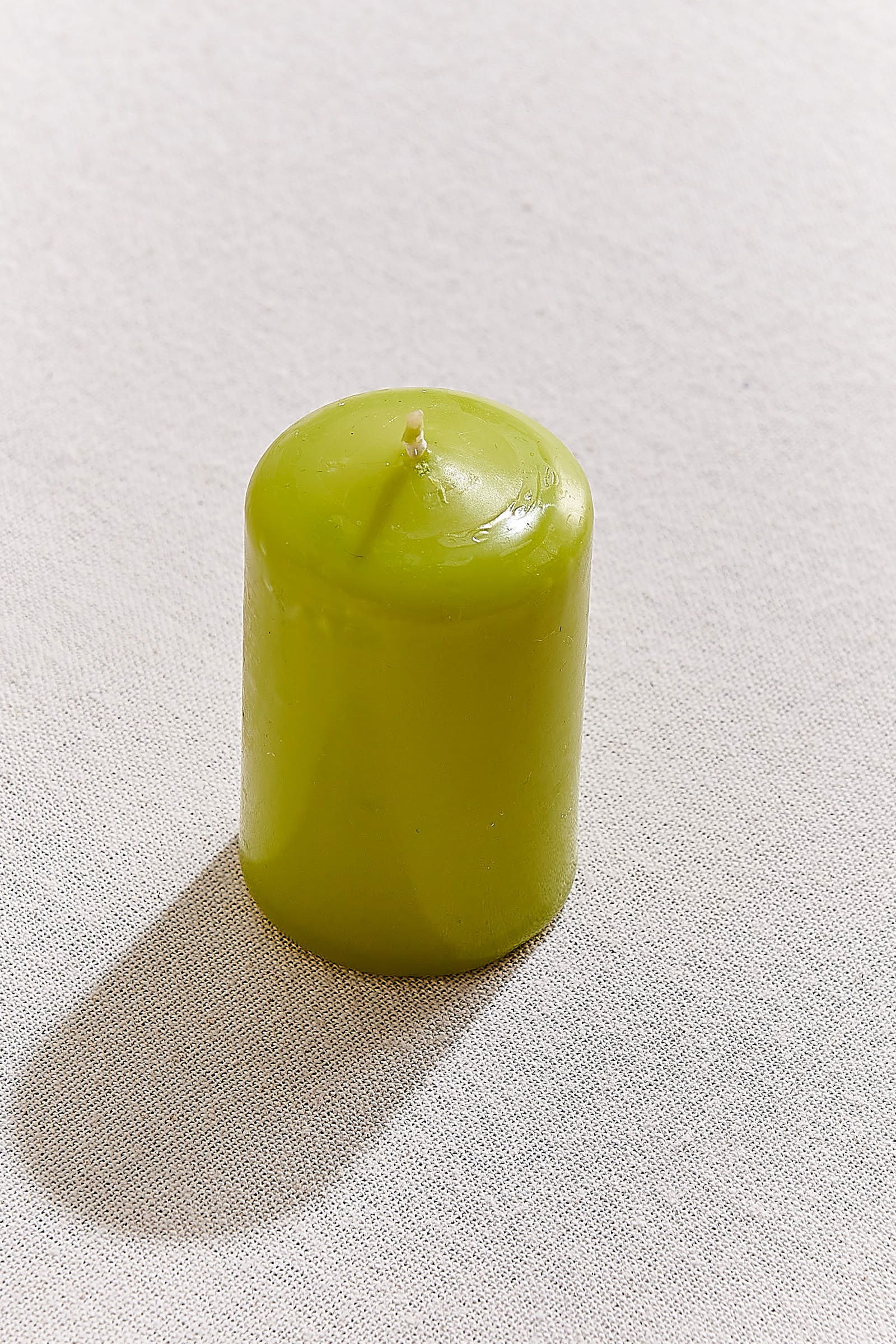 Silindir Mum 8x5 cm Yeşil